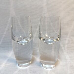 Krosno Poland Kirby Cordial Gradual Shot Glasses Weighted Bottom 4.5"H - 2 ea.
